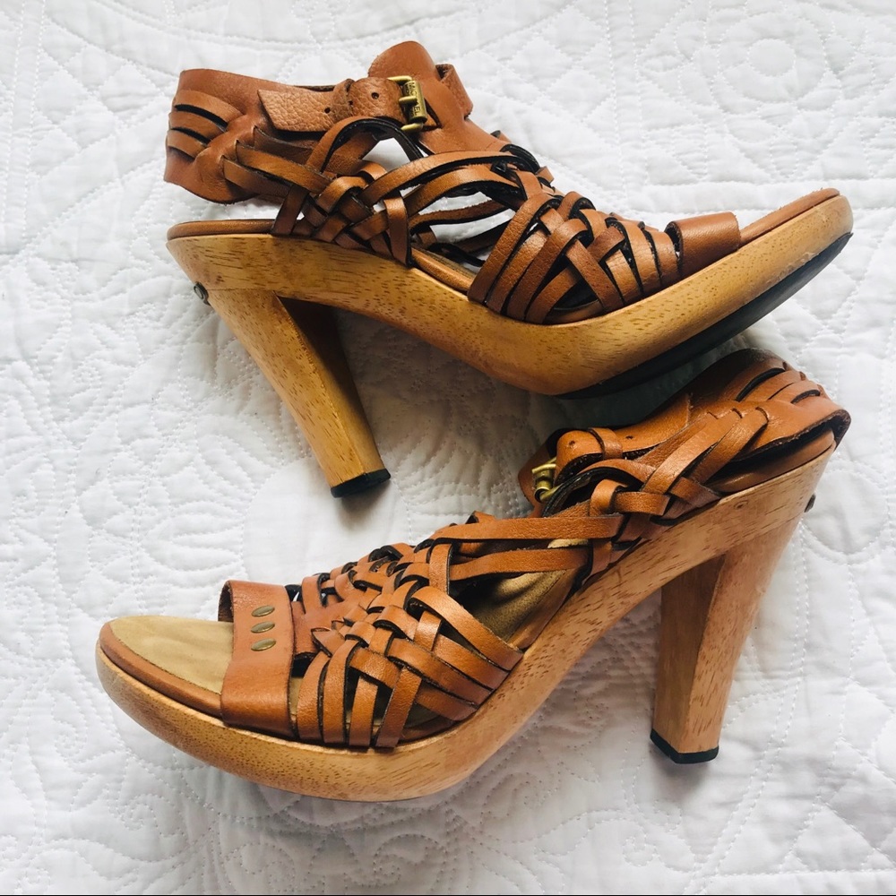 MICHAEL Michael Kors Wood & Leather Heels
